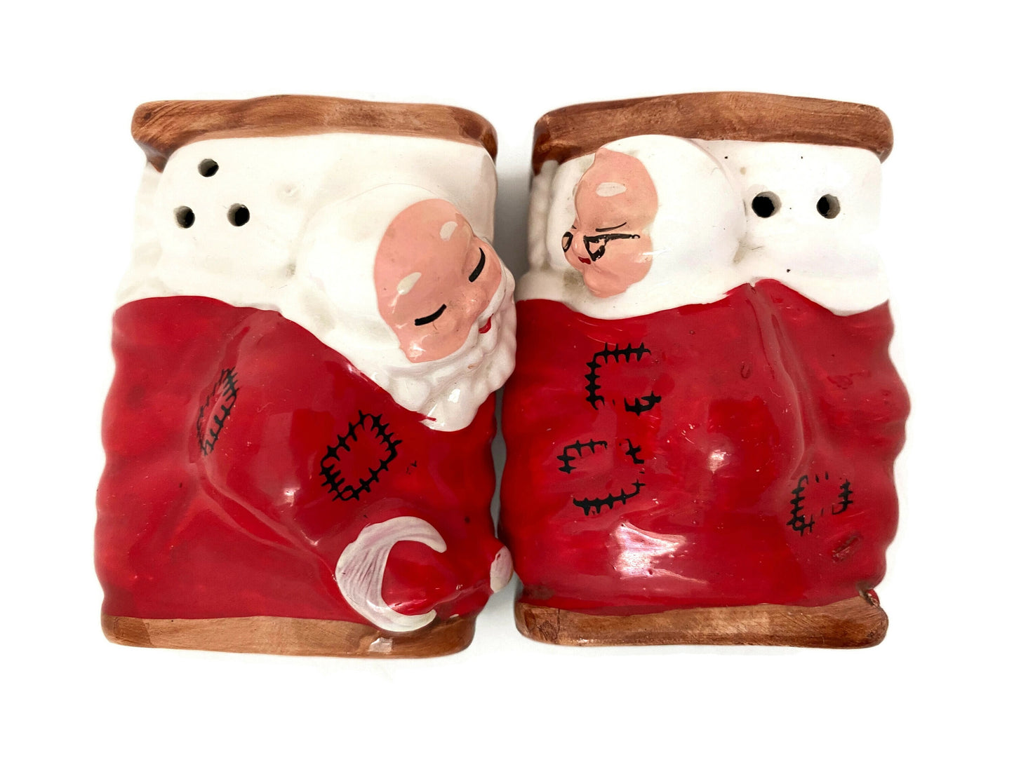 Midcentury Santa & Mrs. Claus Sleeping Salt & Peppers at Duckwells
