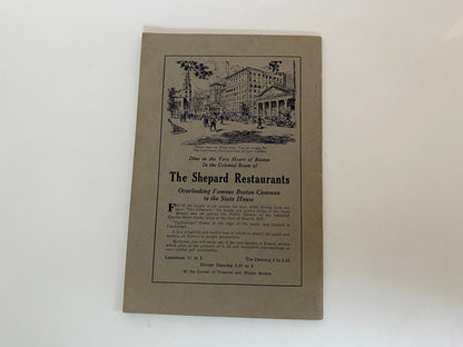 Antique Souvenir of Boston Sightseeing Brochure