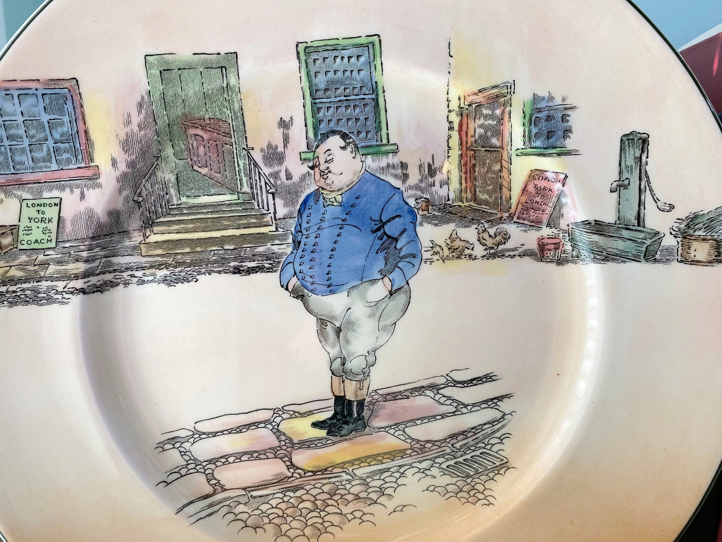 Vintage Royal Doulton Plate, Dickens Ware The Fat Boy D6327 at Duckwells