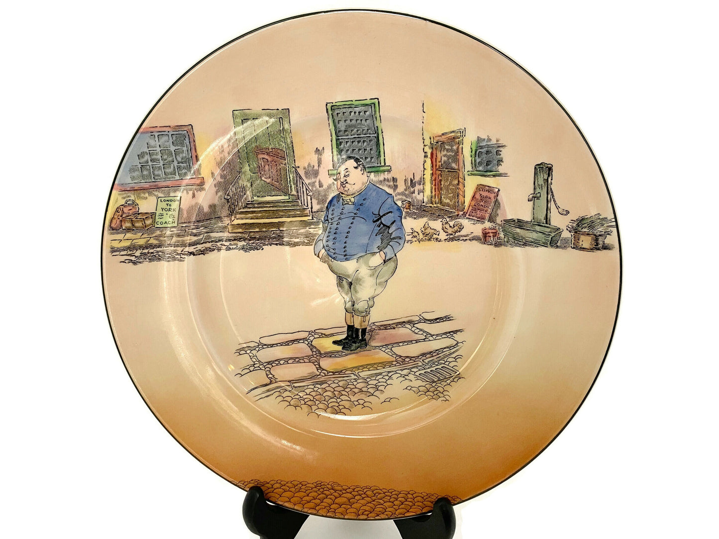 Vintage Royal Doulton Plate, Dickens Ware The Fat Boy D6327 at Duckwells