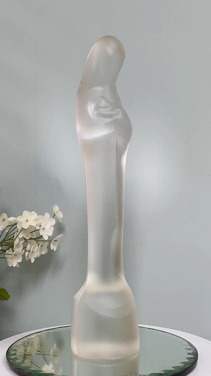 Vintage Madonna and Child Glass Figurine by Leerdam at Duckwells