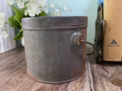 Antique Boston Lard Metal Advertising Can at Duckwells