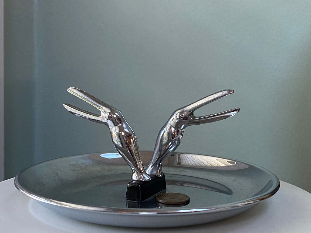 Midcentury Chrome Ashtray, Pincherette by Hamilton at Duckwells