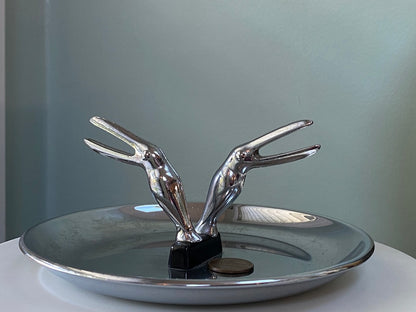 Midcentury Chrome Ashtray, Pincherette by Hamilton at Duckwells