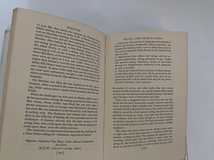 Vintage Sailing History Book, Sceptre, The Seventeenth Challenger at Duckwells