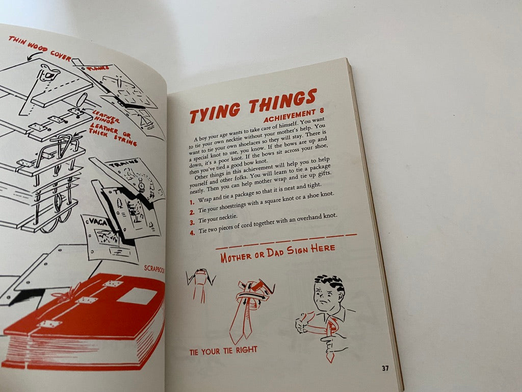 Vintage 1954 Wolf Cub Scout Book at Duckwells