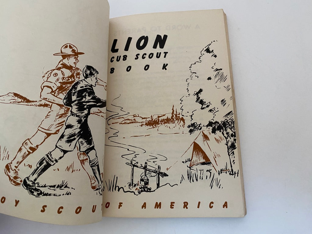 Vintage 1948 Lion Cub Scouts Handbook at Duckwells