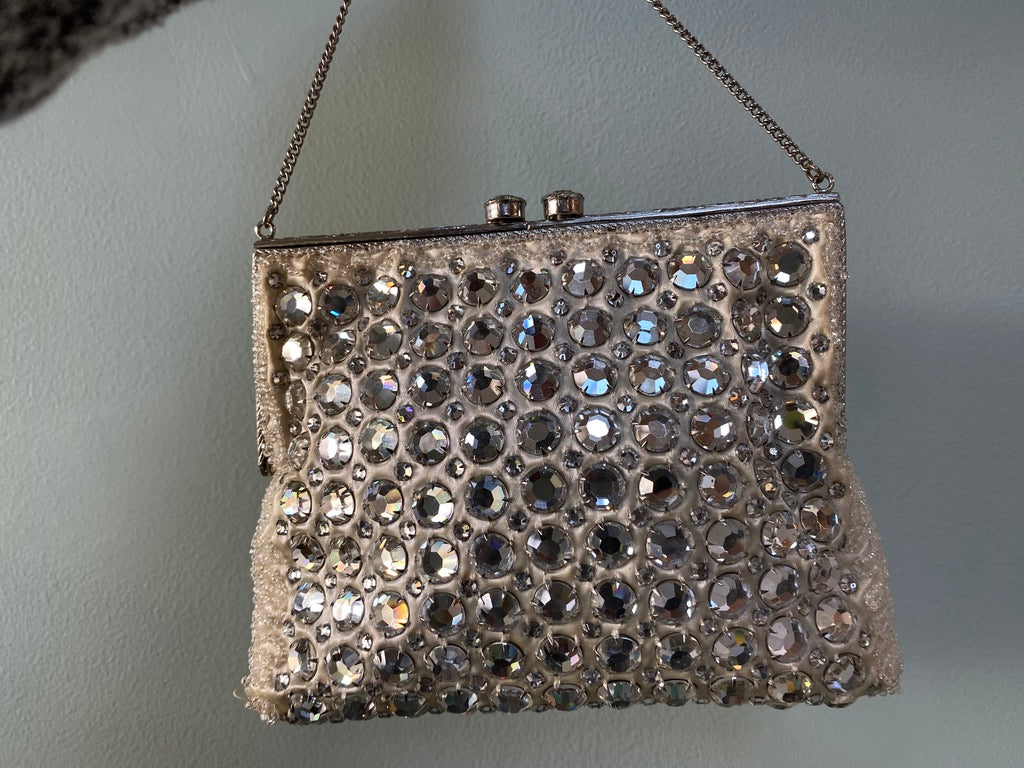 Vintage Rhinestone Beaded Evening Bag by Cyreld Paris at Duckwells