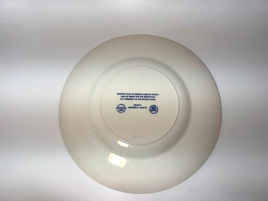 Vintage  Wedgwood Quincy Massachusetts Souvenir Plate, Presidents' Birthplaces