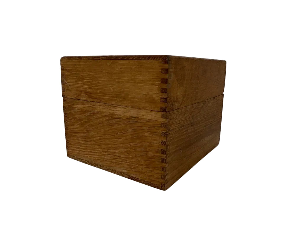 Vintage 1930s Wood Dovetailed Box at Duckwells