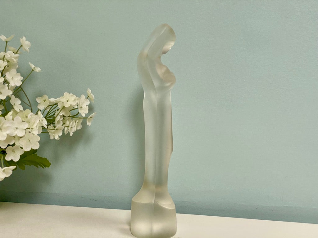 Vintage Madonna and Child Glass Figurine by Leerdam at Duckwells