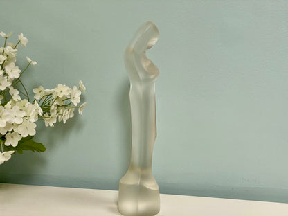 Vintage Madonna and Child Glass Figurine by Leerdam at Duckwells