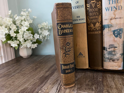Antique German Edition of Charles Dickens' Novel, Barnaby Rudge at Duckwells