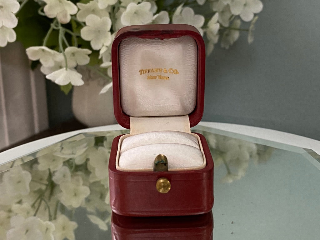 Antique Tiffany & Co. Jewel Box, Red Leather with Silk Interior at Duckwells