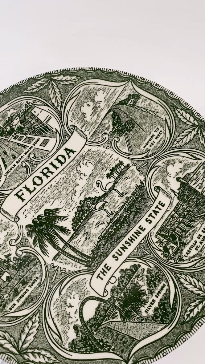 Vintage Florida Souvenir Plate at Duckwells