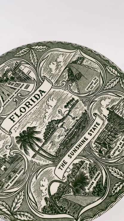 Vintage Florida Souvenir Plate at Duckwells