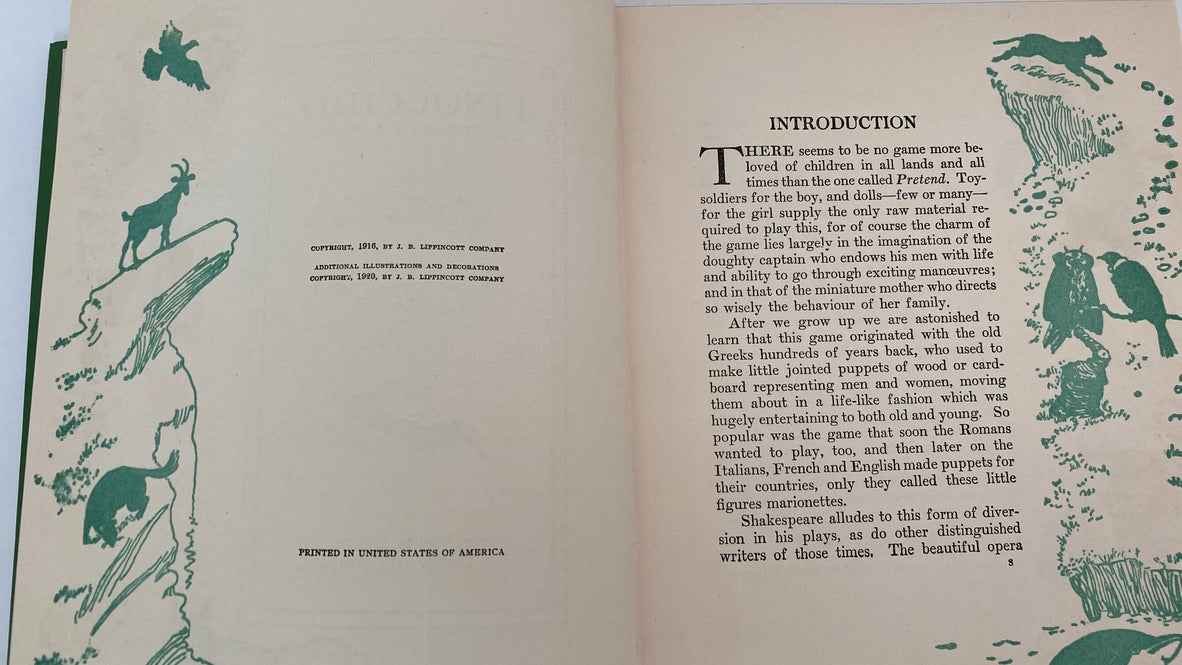 Antique Book, Pinocchio The Story of A Puppet, De Luxe Edition at Duckwells