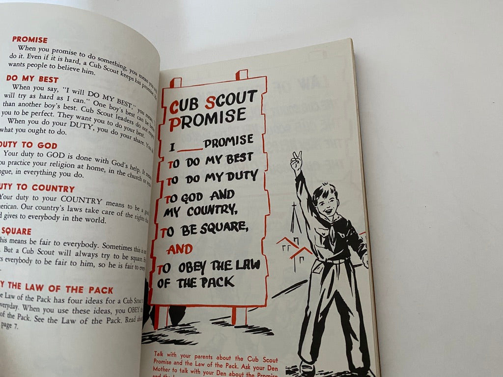 Vintage 1954 Wolf Cub Scout Book at Duckwells