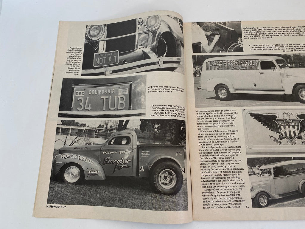 Vintage Rod Ideas Magazine February 1977, Custom Cars at Duckwells