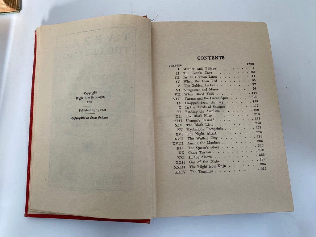 Antique Tarzan Hardcover Books at Duckwells