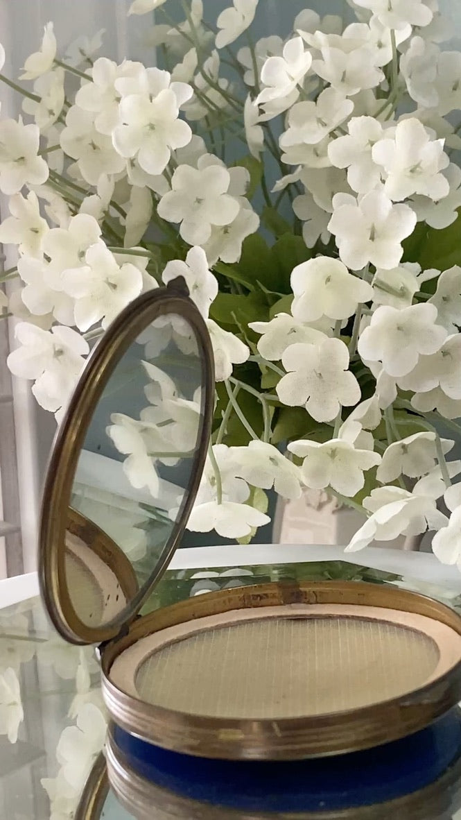 Midcentury Notre Dame Mirrored Compact at Duckwells