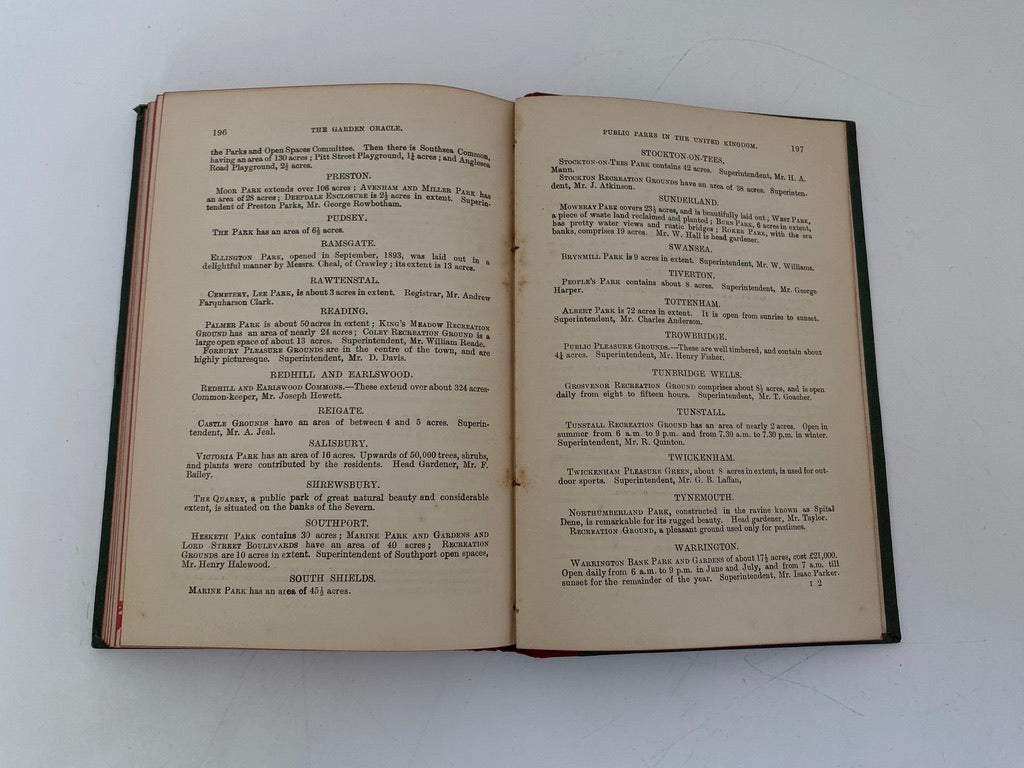 Antique Book, The Garden Oracle and Floricultural Yearbook 1894 at Duckwells