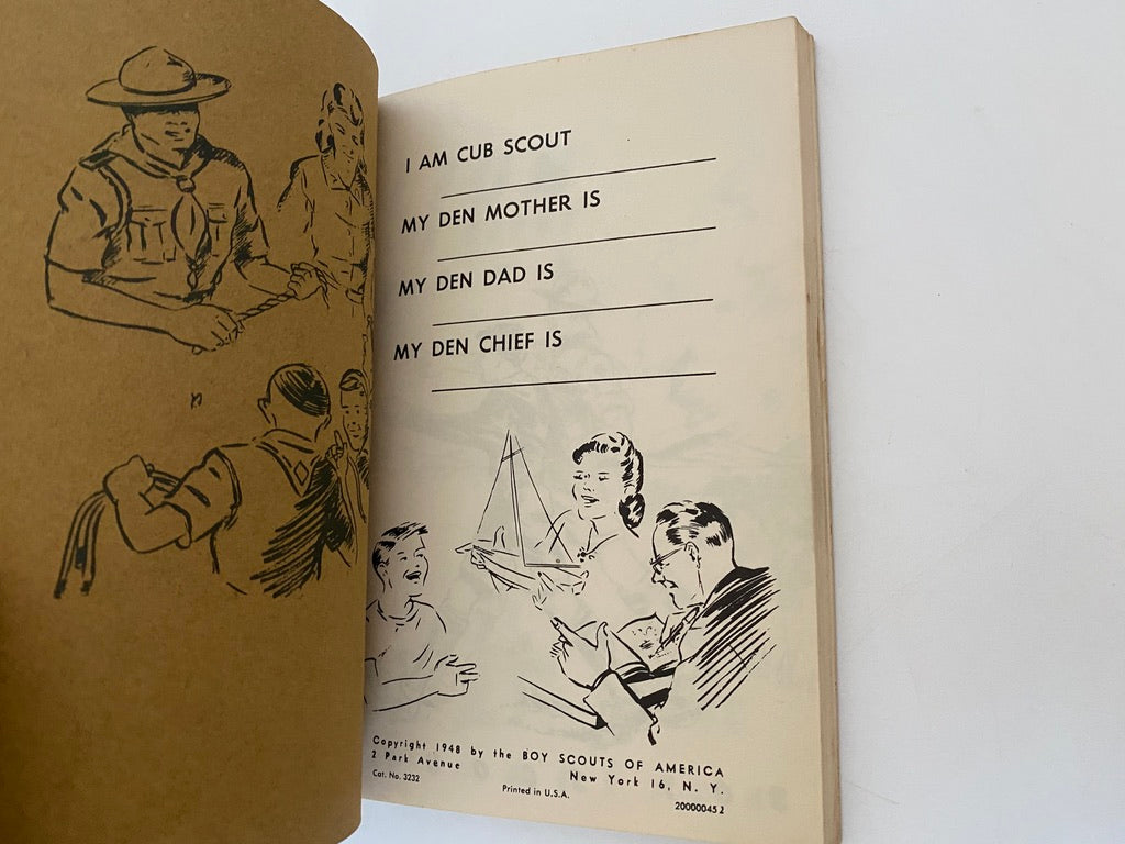 Vintage 1948 Lion Cub Scouts Handbook at Duckwells