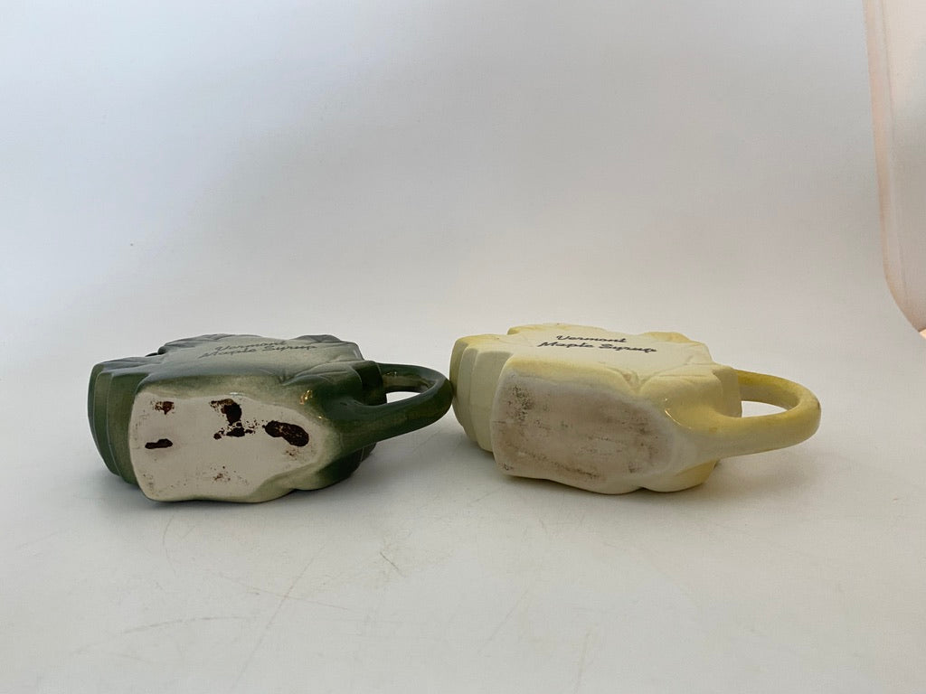 Vintage Vermont Maple Syrup Ceramic Pitchers