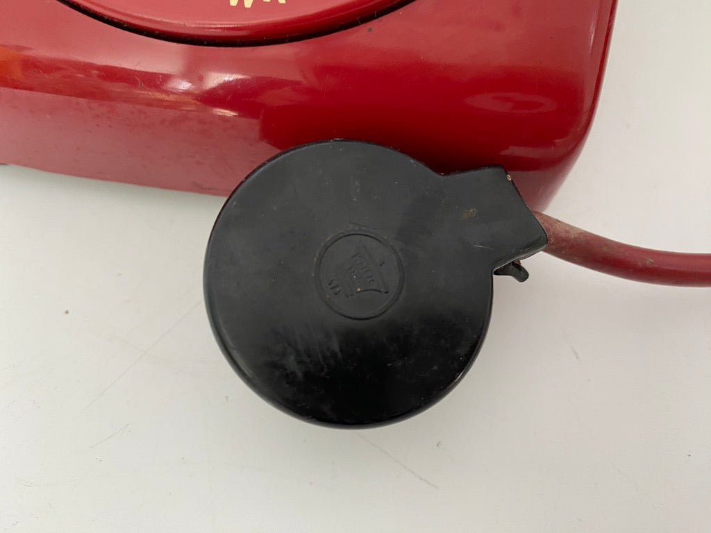 Vintage Red Rotary Dial Telephone at Duckwells