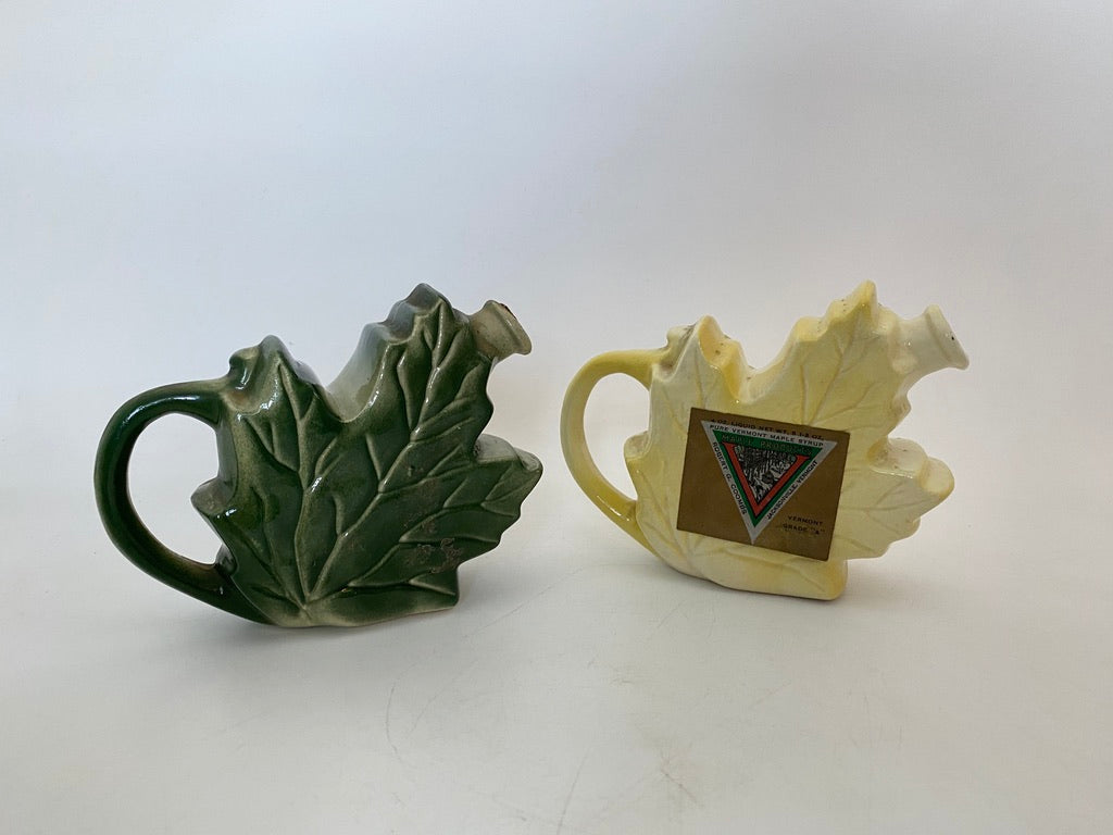 Vintage Vermont Maple Syrup Ceramic Pitchers