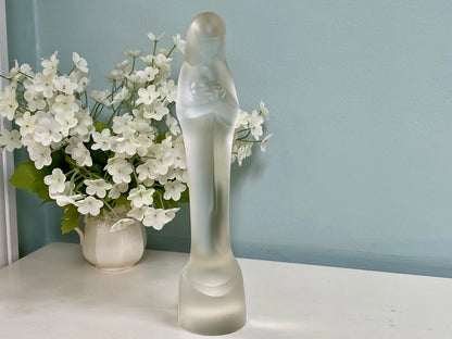 Vintage Madonna and Child Glass Figurine by Leerdam at Duckwells