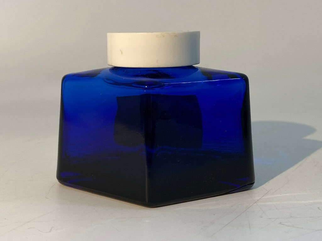 Vintage Parker Ink Quink Cobalt Blue Diamond Shaped Bottle