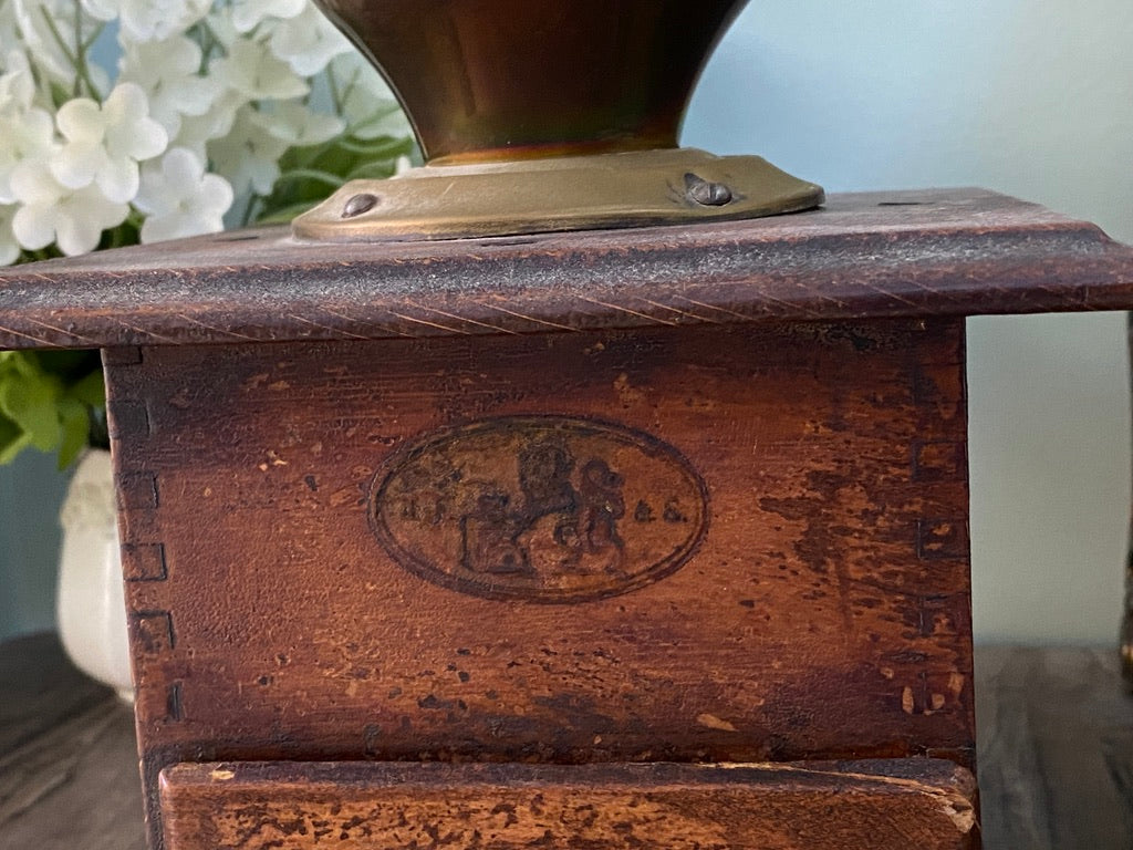 Vintage Coffee Grinder, European Hand Crank at Duckwells