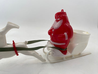 Midcentury Santa Claus and his Reindeer by Rosbro, Providence RI