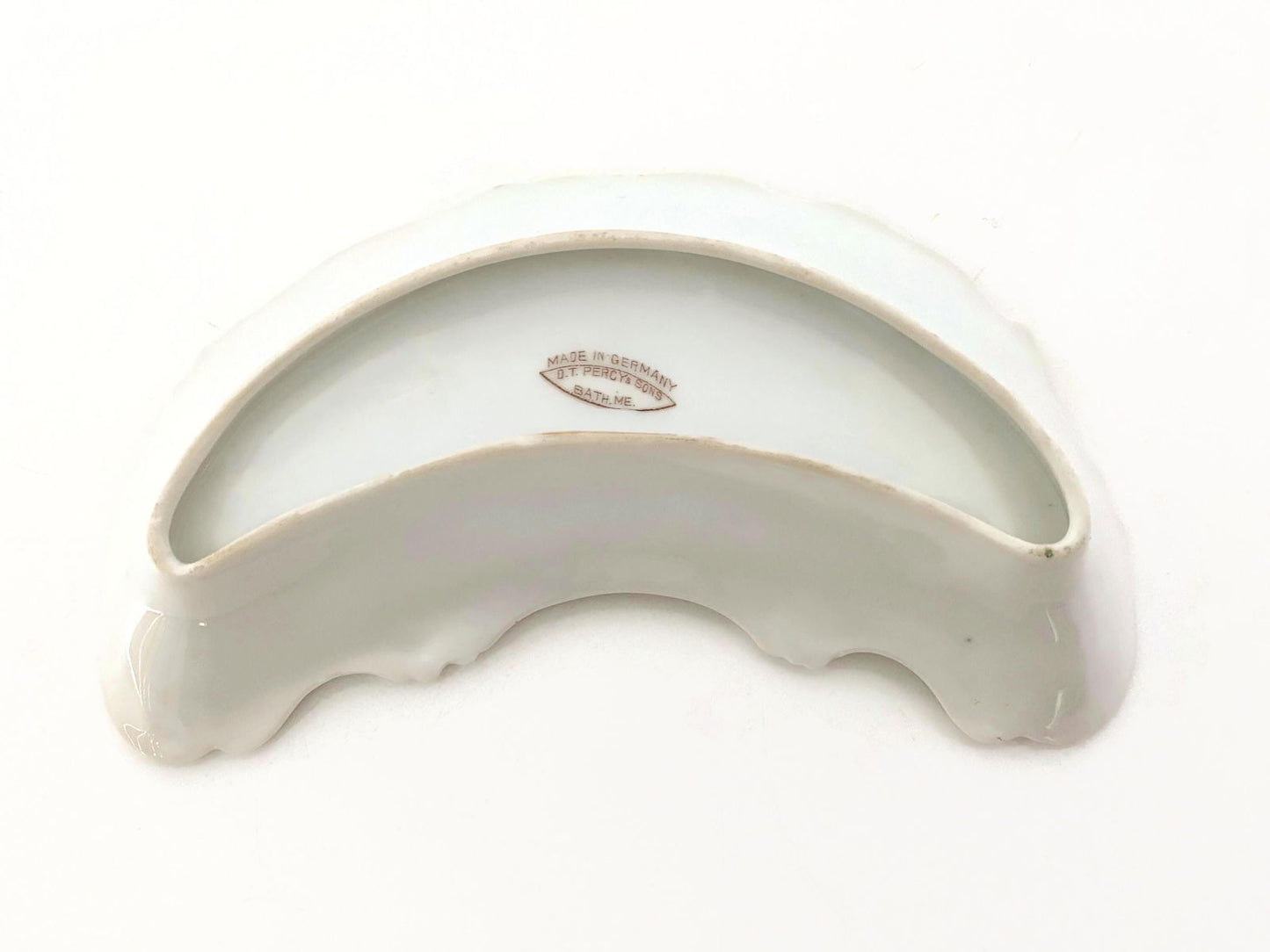 Antique Bath Maine German Porcelain Souvenir Dish - Duckwells