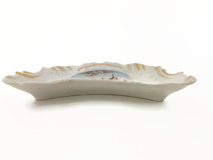 Antique Bath Maine German Porcelain Souvenir Dish - Duckwells