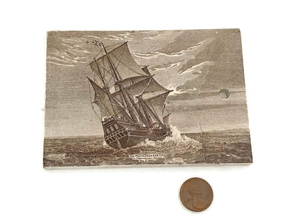 Antique Ceramic Calendar Tile - 1910 The Mayflower - Duckwells