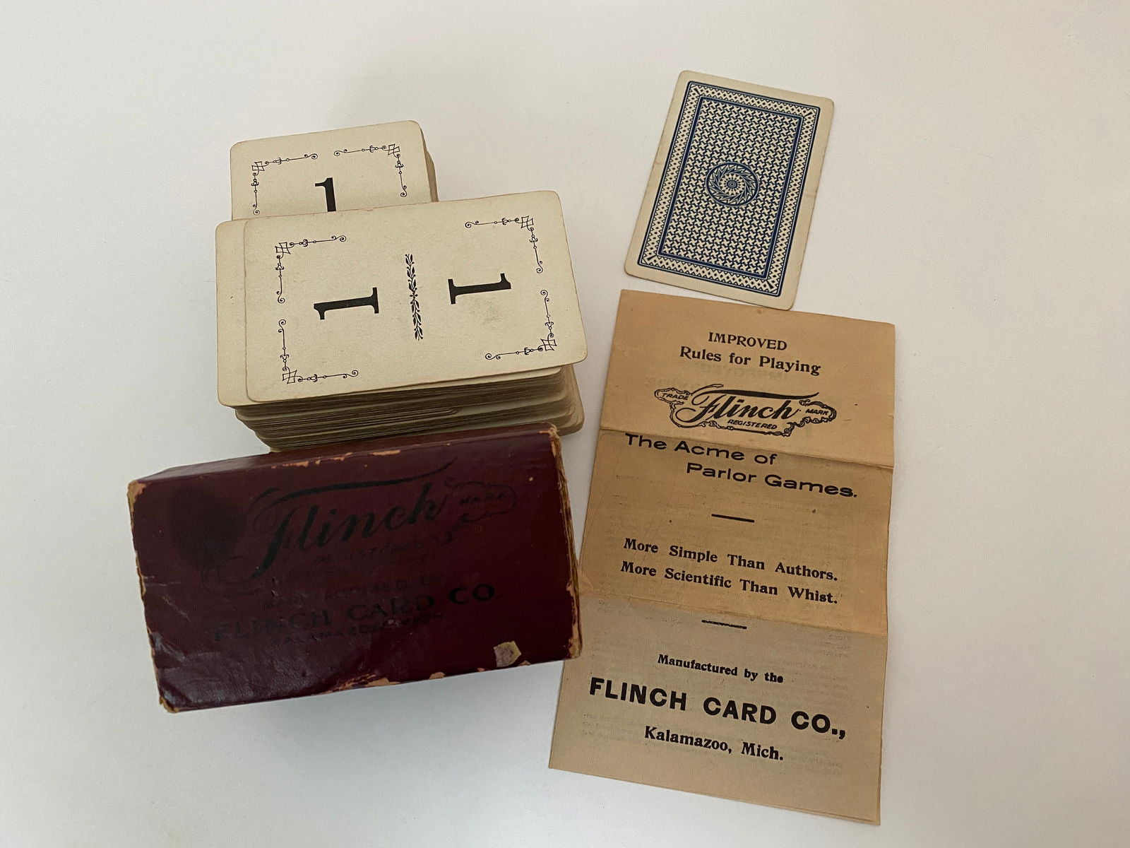 Antique Flinch Card Game - Duckwells