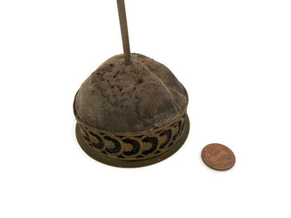 Antique Metal Hatpin Holder and Hat Pins - Duckwells