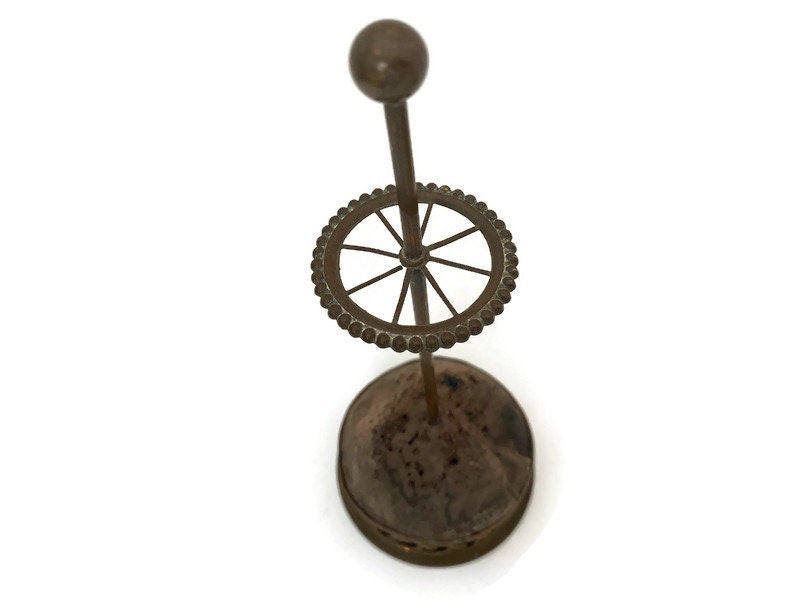 Antique Metal Hatpin Holder and Hat Pins - Duckwells