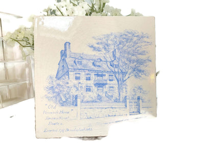 Antique Minton Tile - Old Hancock House Beacon Street Boston Mass - Duckwells