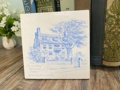 Antique Minton Tile - Old Hancock House Beacon Street Boston Mass - Duckwells