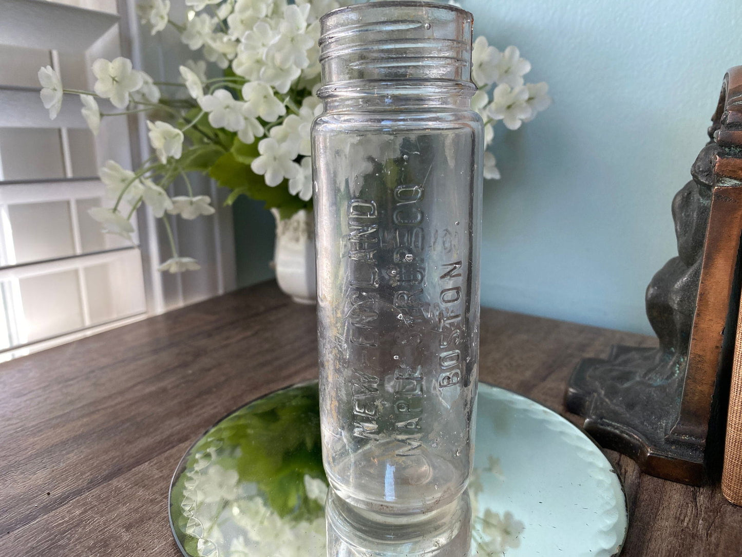 Antique New England Syrup Glass Bottle - Duckwells
