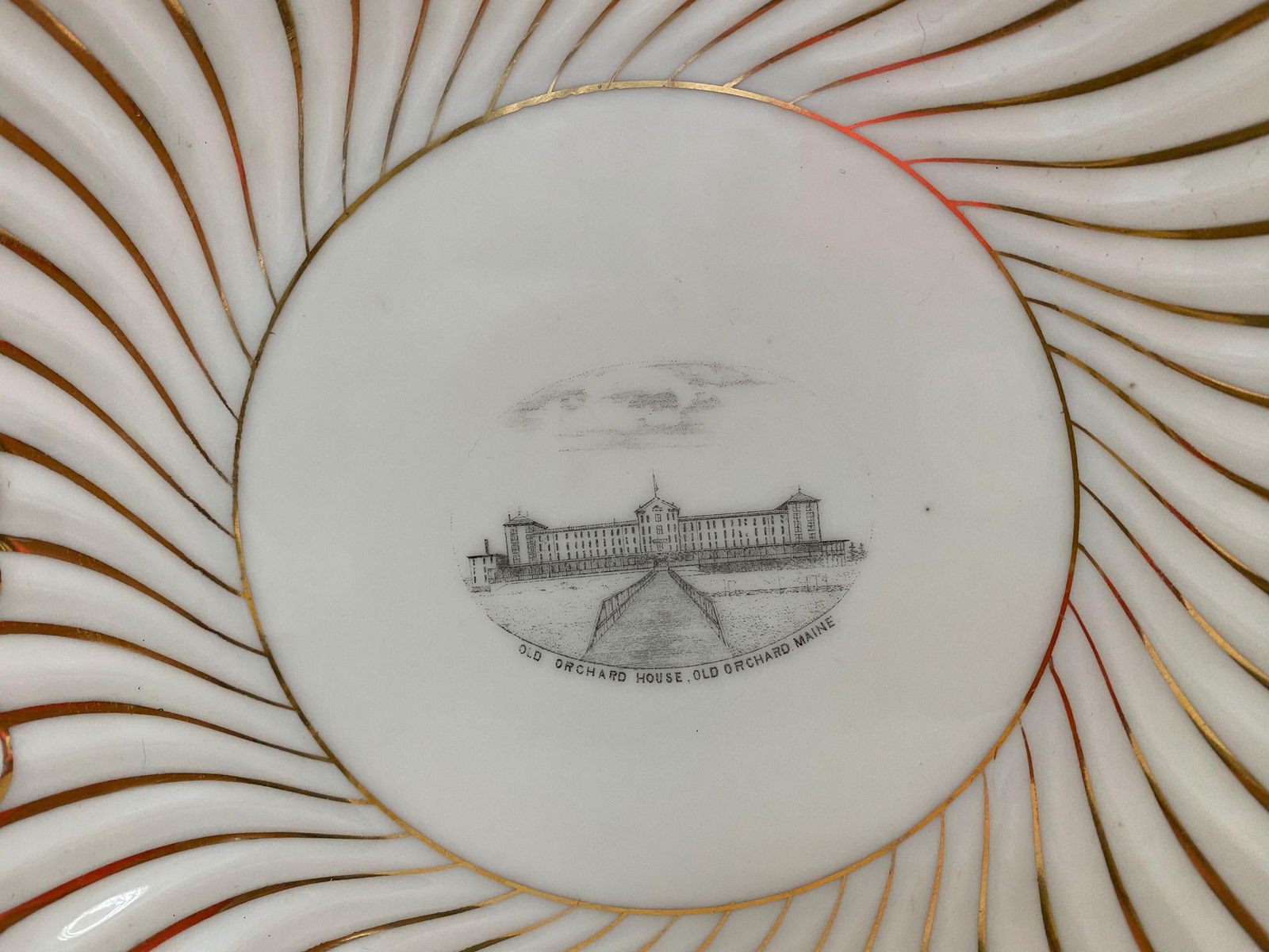 Antique Old Orchard Beach Maine Souvenir Dish - Duckwells