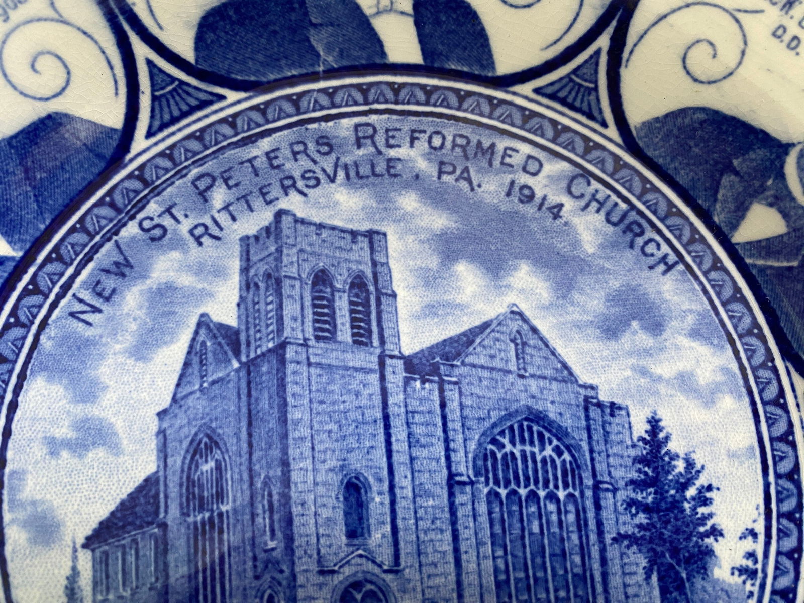Antique Rittersville Pennsylvania Historical Plate - Duckwells