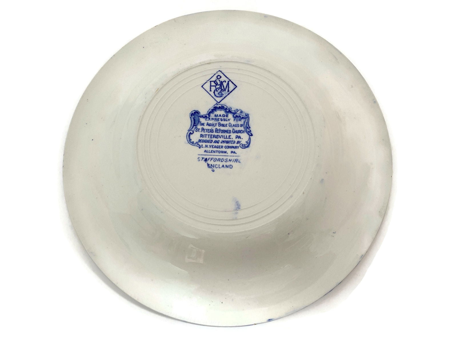 Antique Rittersville Pennsylvania Historical Plate - Duckwells