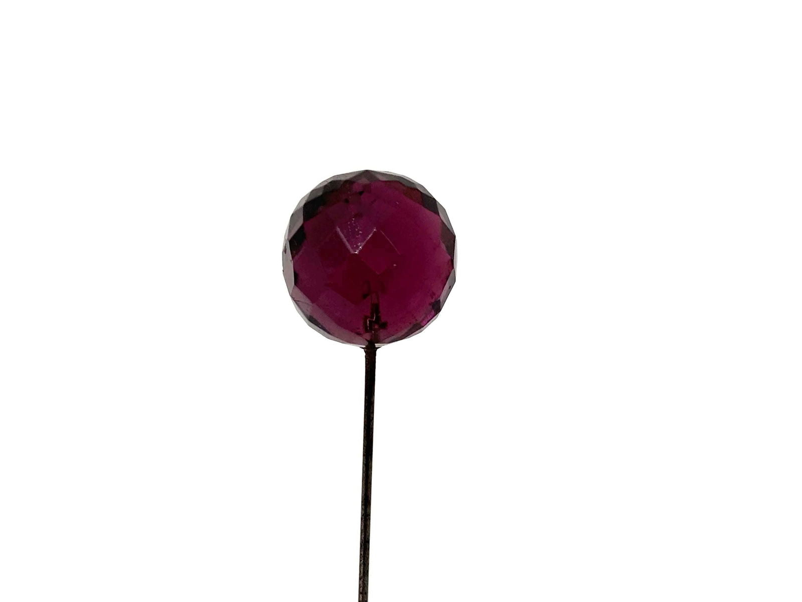 Antique Victorian Purple Faceted Glass Hat Pin - Duckwells