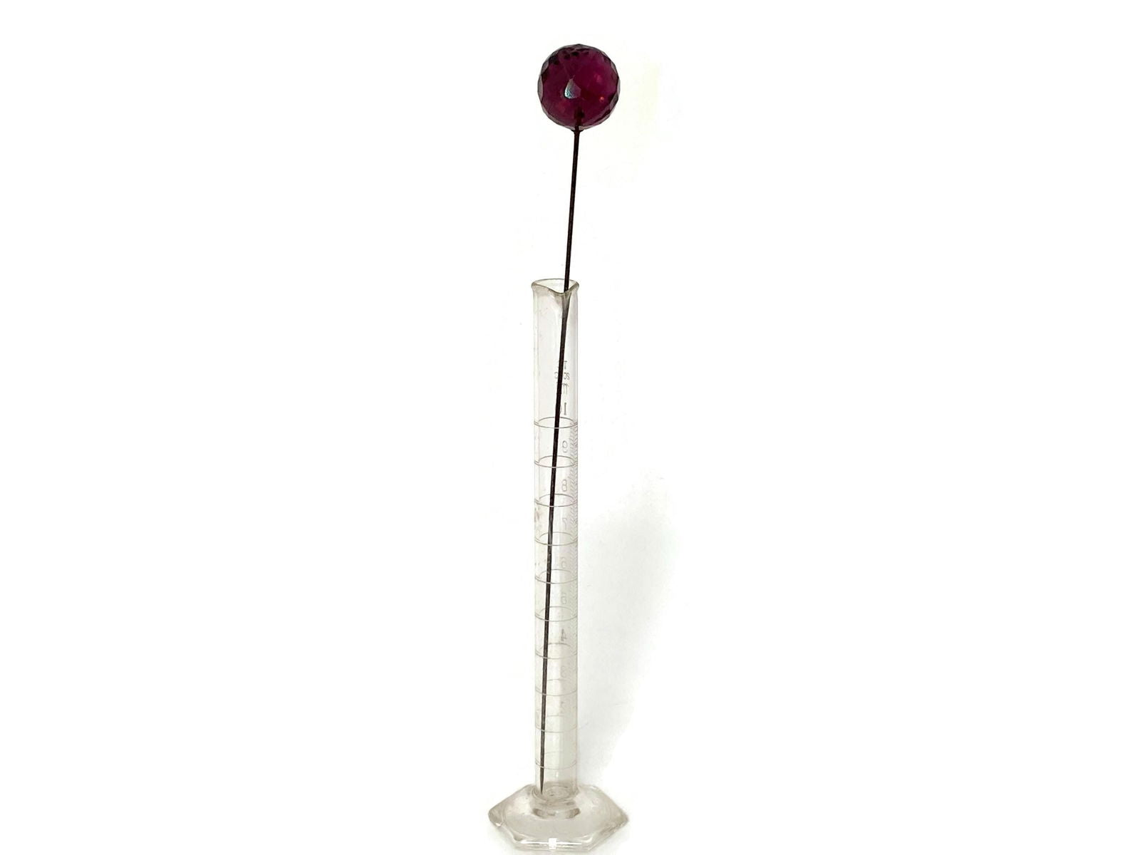 Antique Victorian Purple Faceted Glass Hat Pin - Duckwells