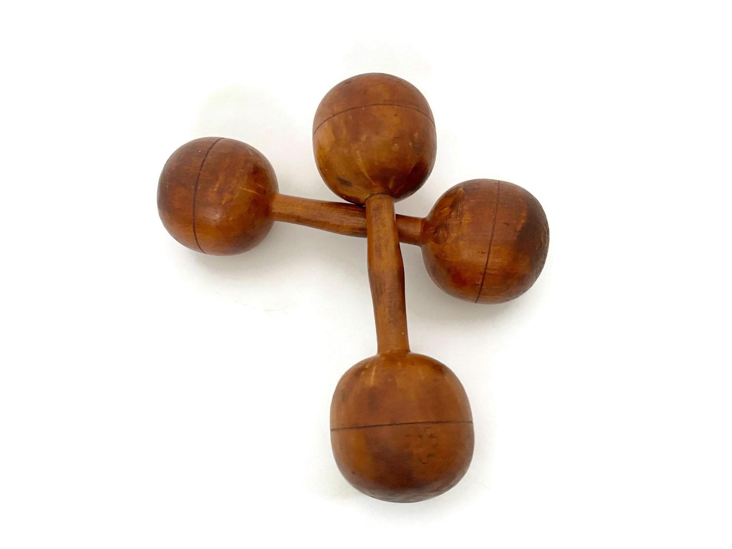 Antique Wood Weight Set - Vintage Wooden Barbells - Duckwells