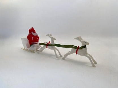 Midcentury Santa Claus and his Reindeer by Rosbro, Providence RI